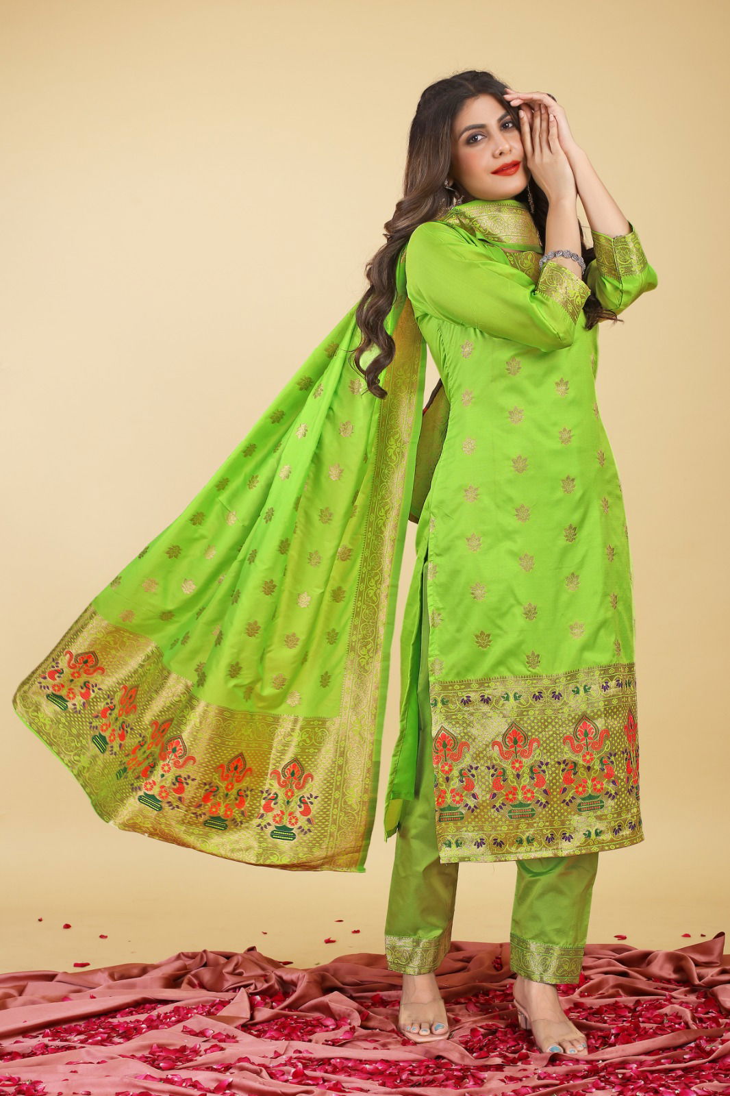 Hina Paithani Suits Silk Dress Material Catalog